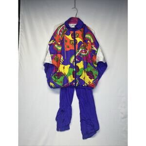 Mureli Mardi Gras Purple Track Suit 1980’s Women’s Large